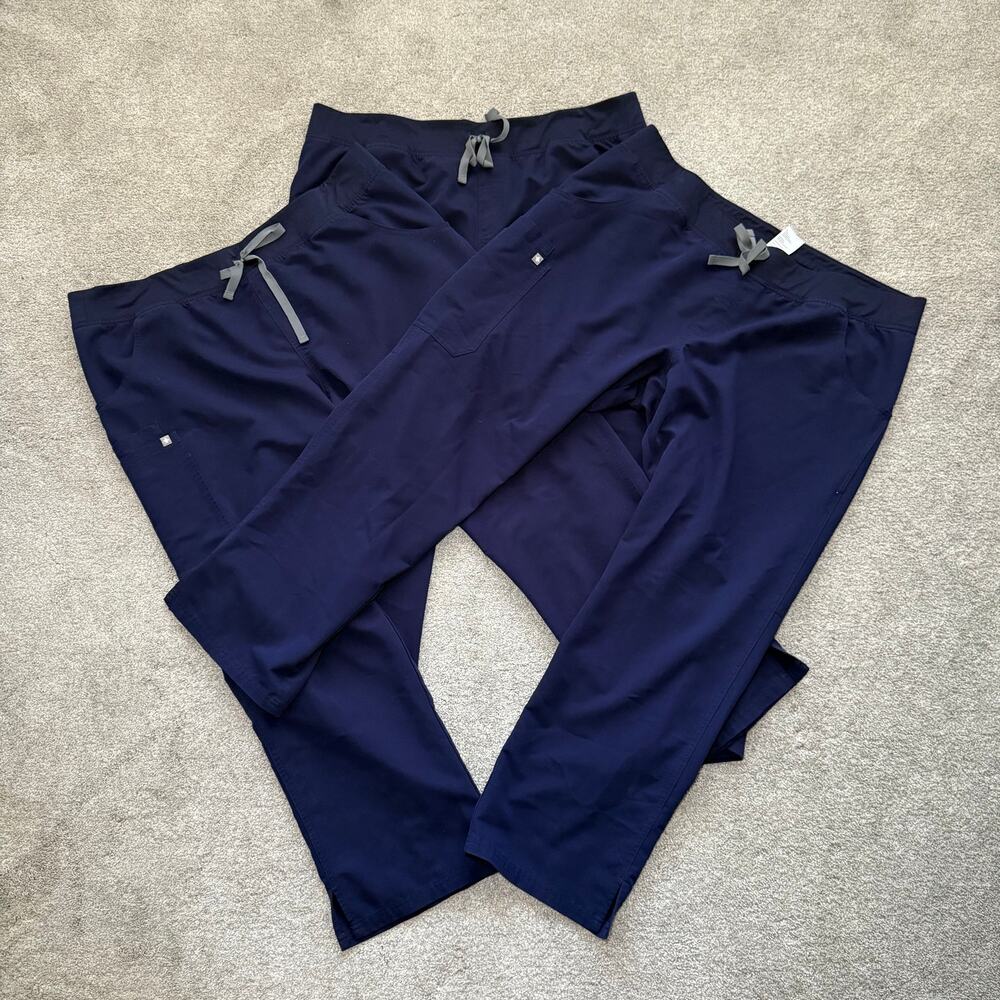 LOT of 3 FIGS Livingston Basic Scrub Pants Women's Size XXL Navy Blue